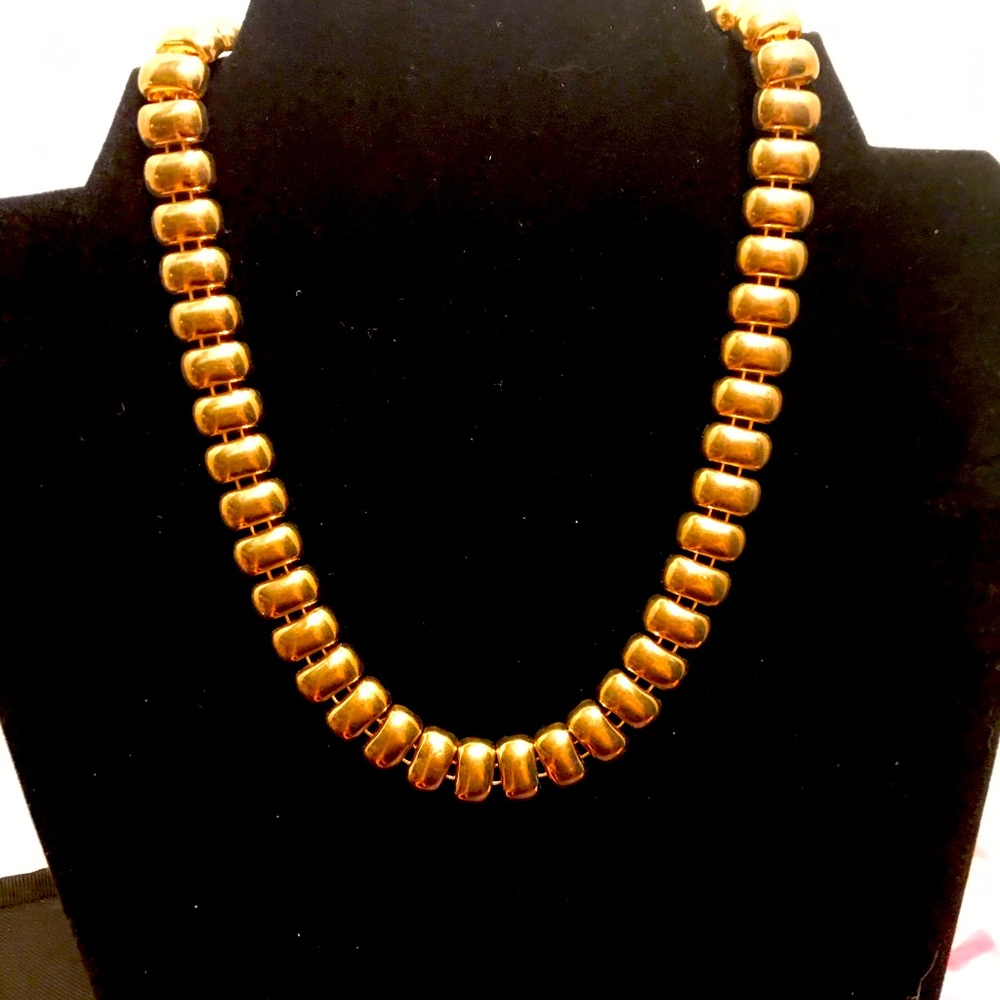 Stunning Egyptian Style Vintage Metal Necklace - Picture 2 of 7